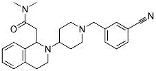 2-(2-[1-(3-CYANOBENZYL)PIPERIDIN-4-YL]-1,2,3,4-TETRAHYDROISOQUINOLIN-1-YL)-N,N-DIMETHYLACETAMIDE Struktur