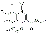 1-CYCLOPROPYL-5-NITRO-6,7,8-TRIFLUORO-1,4-DIHYDRO-4-OXO-3-QUINOLINECARBOXYLIC ACID ETHYL ESTER Struktur