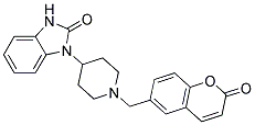 1-(1-[(2-OXO-2H-CHROMEN-6-YL)METHYL]PIPERIDIN-4-YL)-1,3-DIHYDRO-2H-BENZIMIDAZOL-2-ONE Struktur