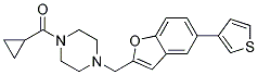 1-(CYCLOPROPYLCARBONYL)-4-([5-(3-THIENYL)-1-BENZOFURAN-2-YL]METHYL)PIPERAZINE Struktur