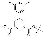 1-(TERT-BUTOXYCARBONYL)-5-(3,5-DIFLUOROPHENYL)PIPERIDINE-3-CARBOXYLIC ACID Struktur