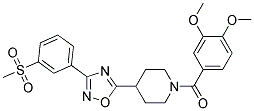 1-(3,4-DIMETHOXYBENZOYL)-4-(3-[3-(METHYLSULFONYL)PHENYL]-1,2,4-OXADIAZOL-5-YL)PIPERIDINE Struktur