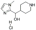 (1-Methyl-1H-imidazol-2-yl)-piperidin-4-yl-methanol HYDROCHLORIDE Struktur