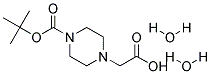 2-(1-tert-Butoxycarbonylpiperazin-4-yl)acetic acid dihydrate Struktur