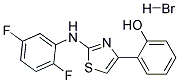 2-(2,5-Difluorophenyl)amino-4-(2-hydroxyphenyl)-1,3-thiazole hydrobromide Struktur