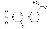 1-[2-Chloro-4-(methylsulphonyl)phenyl]piperidine-3-carboxylic acid Struktur