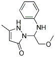 1-(anilinocarbonoxyethyl)-3-methyl-5-pyrazolone Struktur