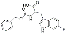 2-{[(benzyloxy)carbonyl]amino}-3-(6-fluoro-1H-indol-3-yl)propanoic acid Struktur