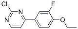 2-Chloro-4-(4-ethoxy-3-fluoro-phenyl)-pyrimidine Struktur