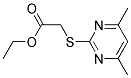 2-(CARBETHOXYMETHYLMERCAPTO)-4,6-DIMETHYLPYRIMIDINE Struktur