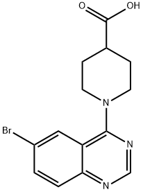 1-(6-BROMOQUINAZOLIN-4-YL)PIPERIDINE-4-CARBOXYLIC ACID Struktur