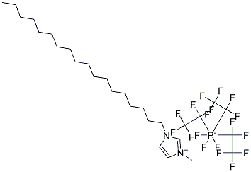 1-Octadecyl-3-methylimidazolium tris(pentafluoroethyl)trifluorophosphate Struktur