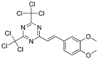 2,4-Bis(Trichloromethyl)-6-(3,4-Dimethoxy)Styryl-s-Triazine Struktur