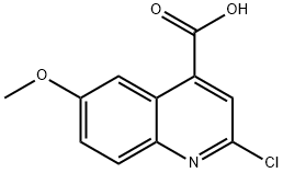 2-CHLORO-6-METHOXY-4-QUINOLINECARBOXYLICACID Struktur