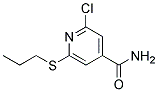 2-CHLORO-6-(PROPYLTHIO)-4-PYRIDINECARBOXAMIDE Struktur