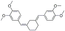 2,6-BIS-(3,4-DIMETHOXYPHENYLMETHYLENE)-CYCLOHEXAN Struktur