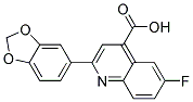 2-(BENZO[D][1,3]DIOXOL-6-YL)-6-FLUOROQUINOLINE-4-CARBOXYLIC ACID Struktur