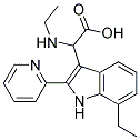 2-(7-ETHYL-2-(PYRIDIN-2-YL)-1H-INDOL-3-YL)-2-(ETHYLAMINO)ACETIC ACID Struktur