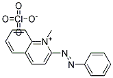 1-METHYL-2-(PHENYLAZO)-QUINOLINIUM PERCHLORATE Struktur