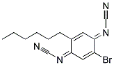 (2-BROMO-5-HEXYL-2,5-CYCLOHEXADIENE-1,4-DIYLIDENE)BIS-CYANAMIDE Struktur