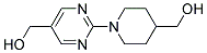 (2-(4-(Hydroxymethyl)piperidin-1-yl)pyrimidin-5-yl)methanol Struktur