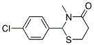 2-(4-CHLOROPHENYL)-3-METHYLPERHYDRO-1,3-THIAZIN-4-ONE Struktur