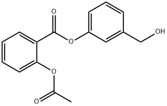 2-(ACETYLOXY)BENZOIC ACID 3-(HYDROXYMETHYL)PHENYL ESTER Struktur