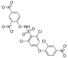 2,6-DICHLORO-4-(2-CHLORO-4-NITROPHENOXY)-N-(2,4-DINITROPHENOXY)BENZENESULPHONAMIDE Struktur