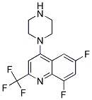 1-[6,8-DIFLUORO-2-(TRIFLUOROMETHYL)QUINOL-4-YL]PIPERAZINE Struktur