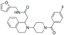 2-(2-[1-(4-FLUOROBENZOYL)PIPERIDIN-4-YL]-1,2,3,4-TETRAHYDROISOQUINOLIN-1-YL)-N-(2-FURYLMETHYL)ACETAMIDE Struktur