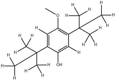 2,5-DI-(TERT-BUTYL-D9)-4-METHOXYPHENOL-3,6-D2 Struktur