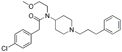 2-(4-CHLOROPHENYL)-N-(2-METHOXYETHYL)-N-[1-(3-PHENYLPROPYL)PIPERIDIN-4-YL]ACETAMIDE Struktur