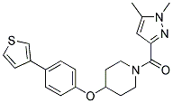 1-[(1,5-DIMETHYL-1H-PYRAZOL-3-YL)CARBONYL]-4-[4-(3-THIENYL)PHENOXY]PIPERIDINE Struktur