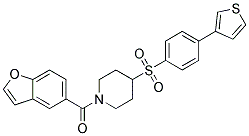 1-(1-BENZOFURAN-5-YLCARBONYL)-4-([4-(3-THIENYL)PHENYL]SULFONYL)PIPERIDINE Struktur