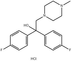 1-[2,2-BIS(4-FLUOROPHENYL)-2-HYDROXYETHYL]-4-METHYLHEXAHYDROPYRAZIN-4-IUM CHLORIDE Struktur