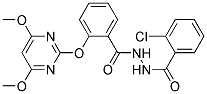 2-[(4,6-DIMETHOXYPYRIMIDIN-2-YL)OXY]BENZOIC ACID, 2-(2-CHLOROBENZOYL)HYDRAZIDE Struktur