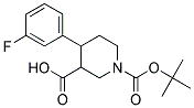 1-(TERT-BUTOXYCARBONYL)-4-(3-FLUOROPHENYL)PIPERIDINE-3-CARBOXYLIC ACID Struktur