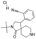 2-(2-TERT-BUTYL-1-OXO-2,8-DIAZASPIRO[4.5]DECAN-4-YL)BENZONITRILE HYDROCHLORIDE Struktur