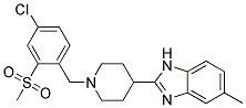 2-(1-[4-CHLORO-2-(METHYLSULFONYL)BENZYL]PIPERIDIN-4-YL)-5-METHYL-1H-BENZIMIDAZOLE Struktur