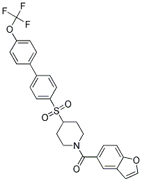 1-(1-BENZOFURAN-5-YLCARBONYL)-4-([4'-(TRIFLUOROMETHOXY)BIPHENYL-4-YL]SULFONYL)PIPERIDINE Struktur