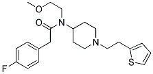 2-(4-FLUOROPHENYL)-N-(2-METHOXYETHYL)-N-(1-[2-(2-THIENYL)ETHYL]PIPERIDIN-4-YL)ACETAMIDE Struktur