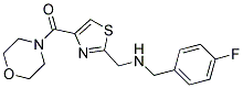 1-(4-FLUOROPHENYL)-N-([4-(MORPHOLIN-4-YLCARBONYL)-1,3-THIAZOL-2-YL]METHYL)METHANAMINE Struktur