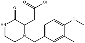 [1-(4-METHOXY-3-METHYL-BENZYL)-3-OXO-PIPERAZIN-2-YL]-ACETIC ACID Struktur