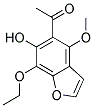 1-(7-ETHOXY-6-HYDROXY-4-METHOXY-BENZOFURAN-5-YL)-ETHANONE Struktur