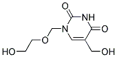 1-(2-HYDROXY-ETHOXYMETHYL)-5-HYDROXYMETHYL-1H-PYRIMIDINE-2,4-DIONE Struktur