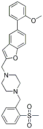 1-([5-(2-METHOXYPHENYL)-1-BENZOFURAN-2-YL]METHYL)-4-[2-(METHYLSULFONYL)BENZYL]PIPERAZINE Struktur