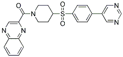 2-((4-[(4-PYRIMIDIN-5-YLPHENYL)SULFONYL]PIPERIDIN-1-YL)CARBONYL)QUINOXALINE Struktur