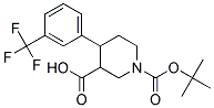 1-(TERT-BUTOXYCARBONYL)-4-(3-(TRIFLUOROMETHYL)PHENYL)PIPERIDINE-3-CARBOXYLIC ACID Struktur