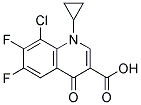 1-CYCLOPROPYL-6,7-DIFLUORO-8-CHLORO-4-OXO-3-QUINOLINE CARBOXYLIC ACID Struktur