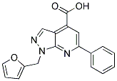 1-(2-FURYLMETHYL)-6-PHENYL-1H-PYRAZOLO[3,4-B]PYRIDINE-4-CARBOXYLIC ACID Struktur